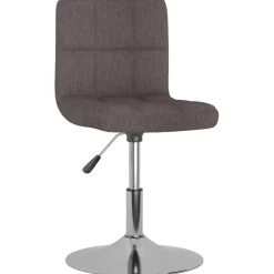 vidaXL Eetkamerstoelen draaibaar 2 st stof taupe