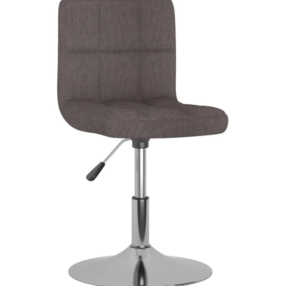 vidaXL Eetkamerstoelen draaibaar 2 st stof taupe