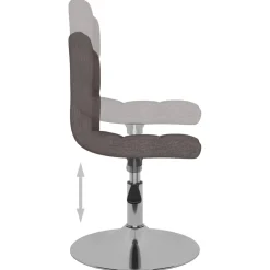 vidaXL Eetkamerstoelen draaibaar 2 st stof taupe