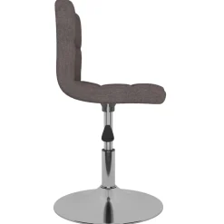 vidaXL Eetkamerstoelen draaibaar 2 st stof taupe