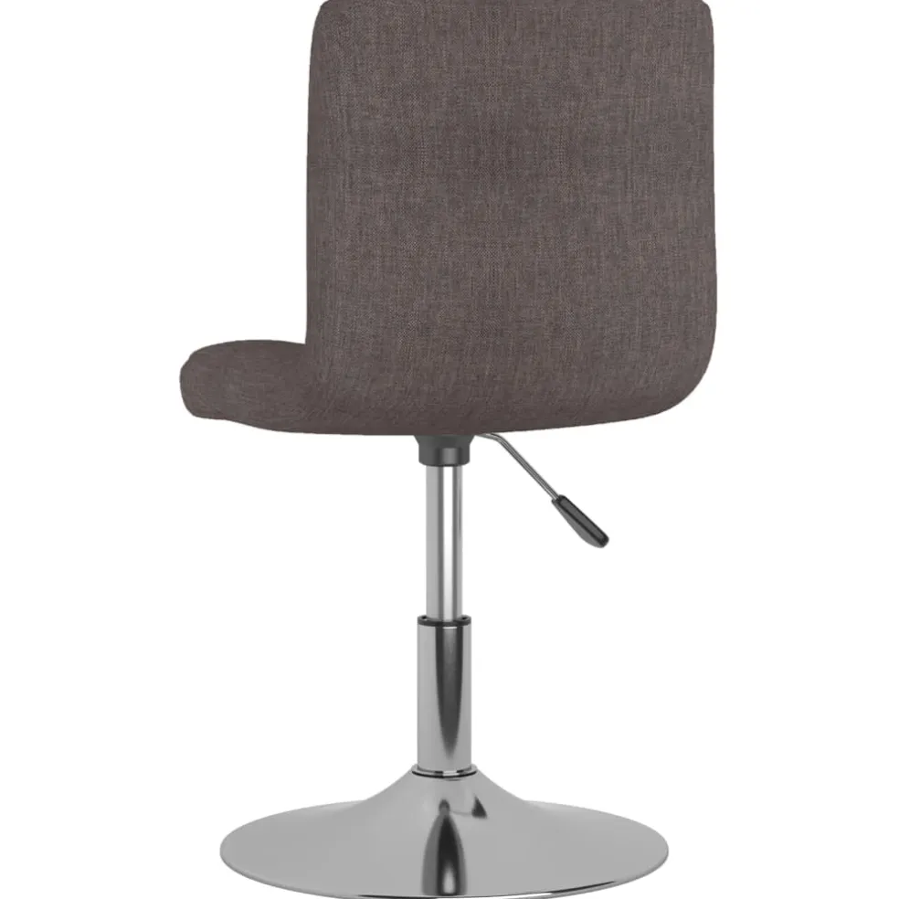 vidaXL Eetkamerstoelen draaibaar 2 st stof taupe