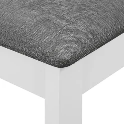 vidaXL Eetkamerstoelen met kussens 2 st massief hout wit