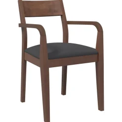 vidaXL Eetkamerstoelen met kussens 2 st massief hout rubber bruin