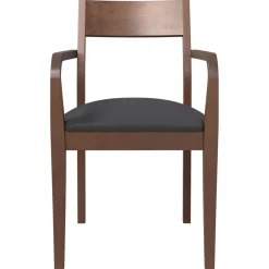 vidaXL Eetkamerstoelen met kussens 2 st massief hout rubber bruin