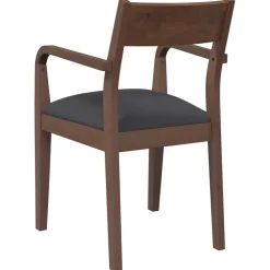 vidaXL Eetkamerstoelen met kussens 2 st massief hout rubber bruin