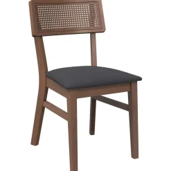 vidaXL Eetkamerstoelen met kussens 2 st massief hout rubber bruin
