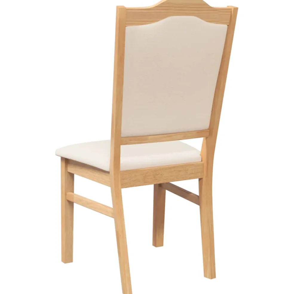 vidaXL Eetkamerstoelen met kussens 2 stuks massief hout rubber