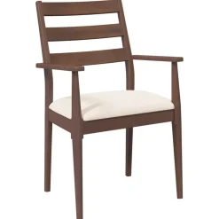 vidaXL Eetkamerstoelen met kussens 2 stuks bruin massief hout rubber