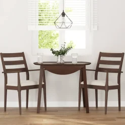 vidaXL Eetkamerstoelen met kussens 2 stuks bruin massief hout rubber