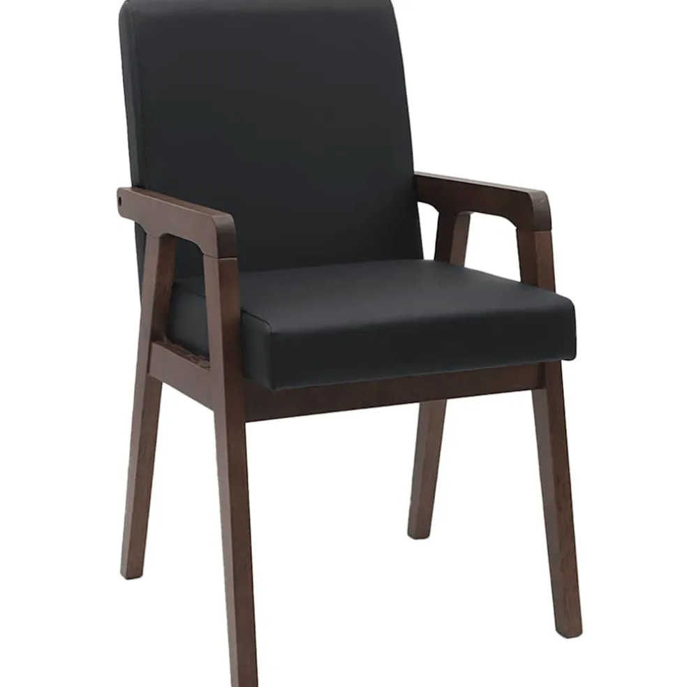 vidaXL Eetkamerstoelen met kussens 2 st massief hout rubber wit