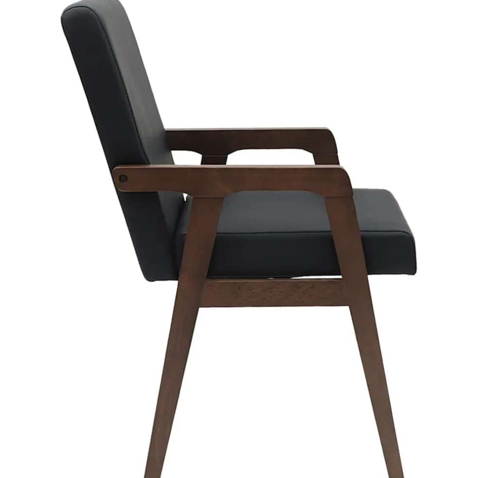 vidaXL Eetkamerstoelen met kussens 2 st massief hout rubber wit