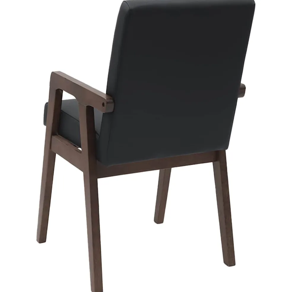 vidaXL Eetkamerstoelen met kussens 2 st massief hout rubber wit
