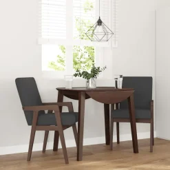 vidaXL Eetkamerstoelen met kussens 2 st massief hout rubber wit