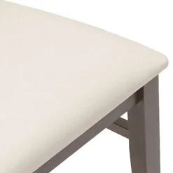 vidaXL Eetkamerstoelen met kussens 2 stuks bruin massief hout rubber