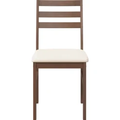 vidaXL Eetkamerstoelen met kussens 2 st massief hout rubber bruin