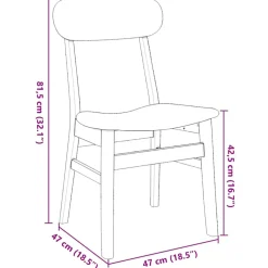 vidaXL Eetkamerstoelen met kussens 2 st massief hout rubber wit