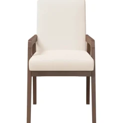 vidaXL Eetkamerstoelen met kussens 2 stuks bruin massief hout rubber