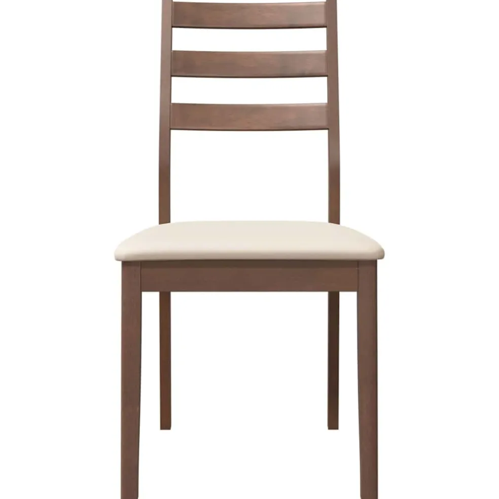 vidaXL Eetkamerstoelen met kussens 2 st massief hout rubber bruin
