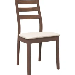 vidaXL Eetkamerstoelen met kussens 2 st massief hout rubber bruin