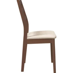 vidaXL Eetkamerstoelen met kussens 2 st massief hout rubber bruin
