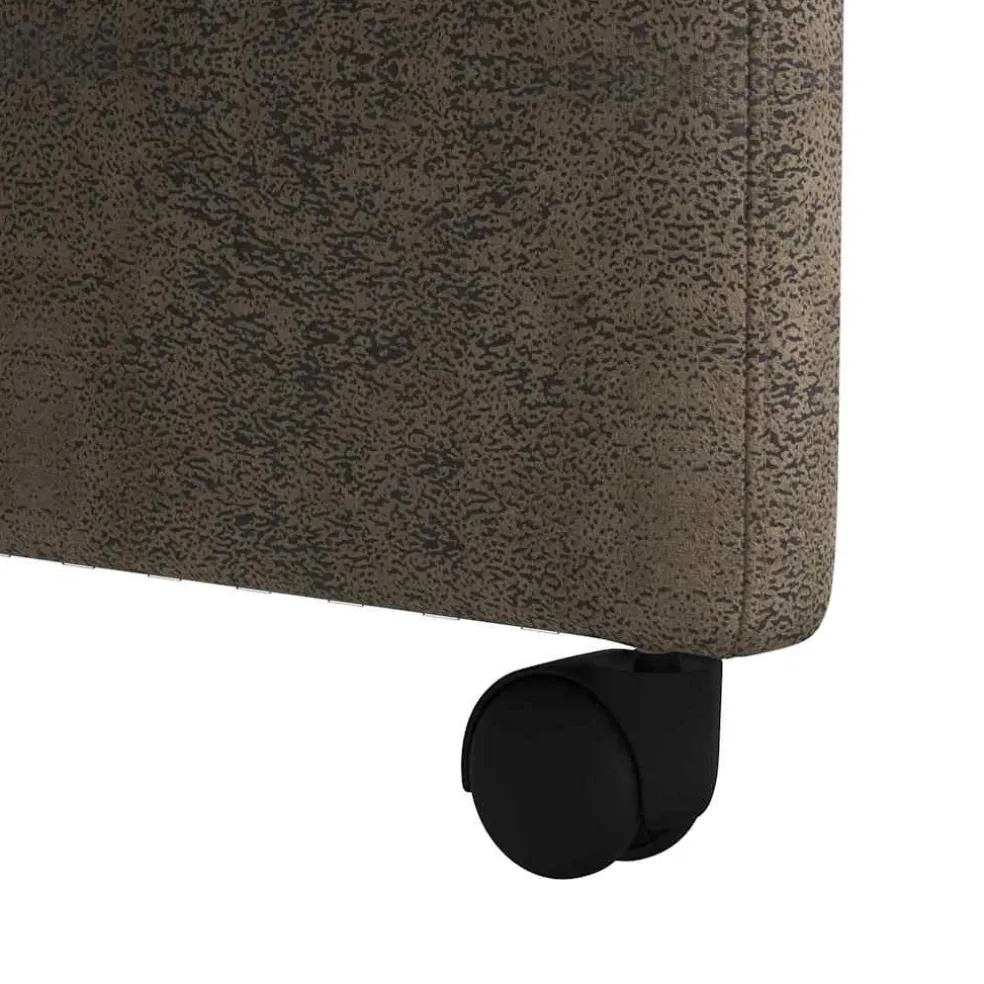 vidaXL Eetkamerstoelen met Wieltjes 2 st Faux suede leer Donkergrijs