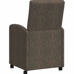 vidaXL Eetkamerstoelen met Wieltjes 2 st Faux suede leer Donkergrijs