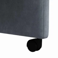 vidaXL Eetkamerstoelen met Wieltjes 2 st Fluweel Donkergrijs