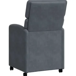vidaXL Eetkamerstoelen met Wieltjes 2 st Fluweel Donkergrijs