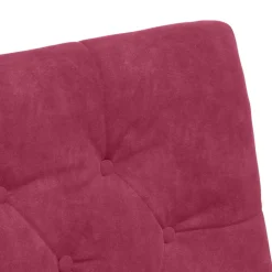 vidaXL Eetkamerstoelen met Wieltjes 2 st Fluweel Wijnrood