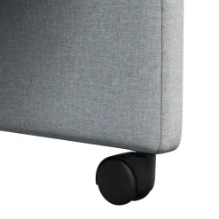 vidaXL Eetkamerstoelen met Wieltjes 2 st Stof Lichtgrijs