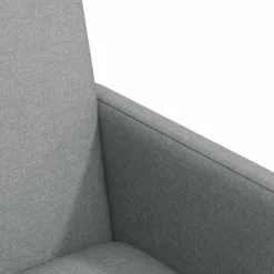 vidaXL Eetkamerstoelen met Wieltjes 2 st Stof Lichtgrijs