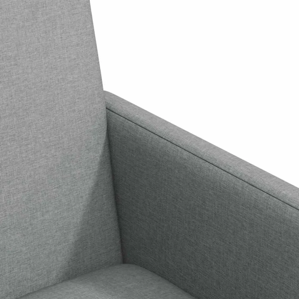 vidaXL Eetkamerstoelen met Wieltjes 2 st Stof Lichtgrijs