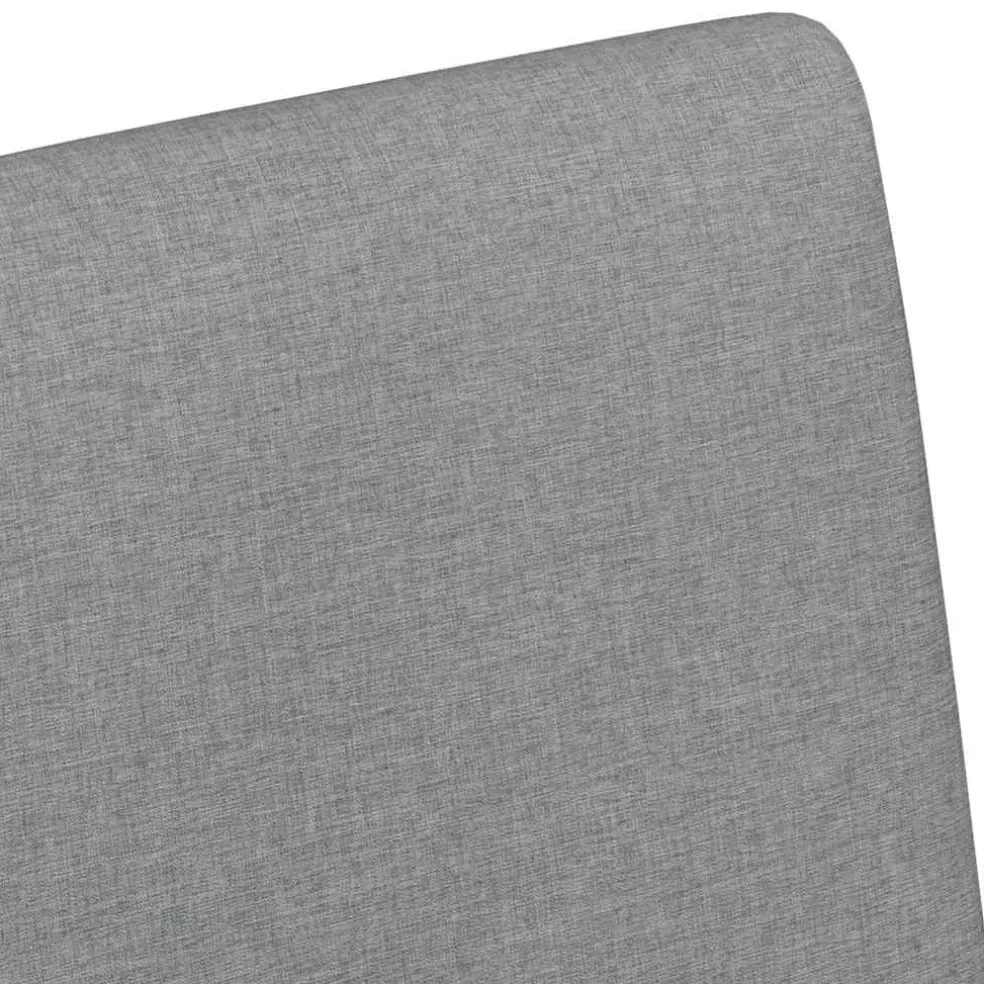 vidaXL Eetkamerstoelen met Wieltjes 2 st Stof Lichtgrijs