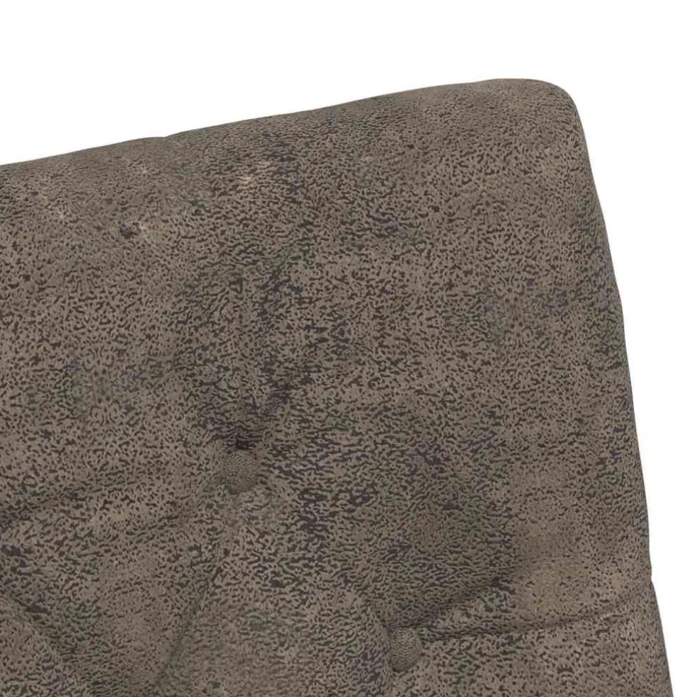 vidaXL Eetkamerstoelen met Wieltjes 2 st Nep Suede Leer Donkergrijs