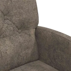 vidaXL Eetkamerstoelen met Wieltjes 2 st Nep Suede Leer Donkergrijs