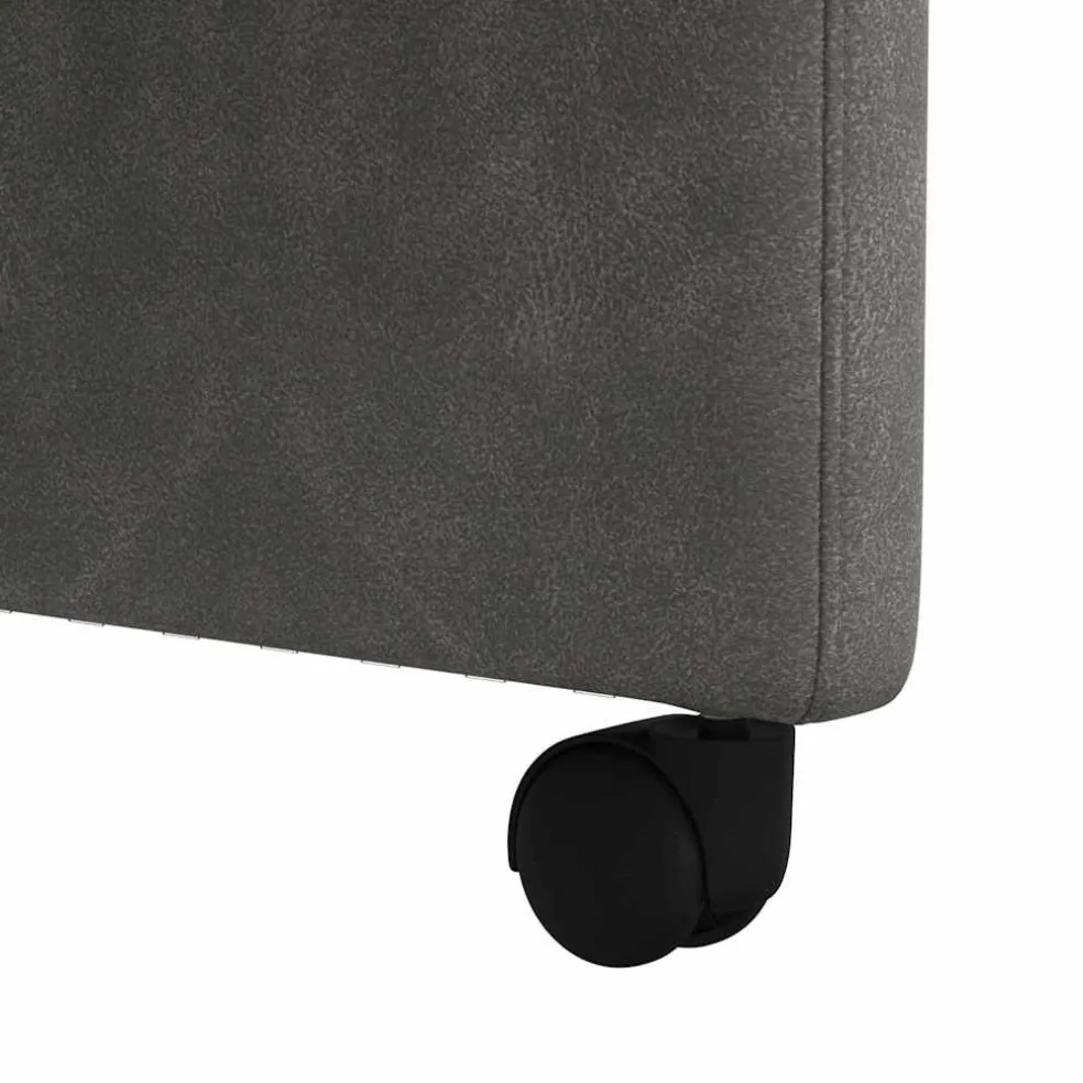 vidaXL Eetkamerstoelen met Wieltjes 2 st Kunstleer Zwart
