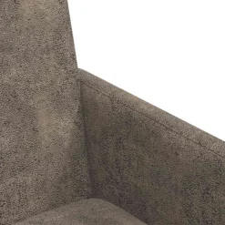 vidaXL Eetkamerstoelen met Wieltjes 2 st Faux suede leer Donkergrijs