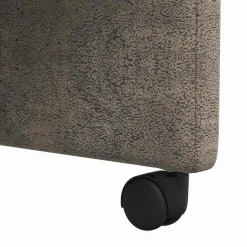 vidaXL Eetkamerstoelen met Wieltjes 2 st Faux suede leer Donkergrijs