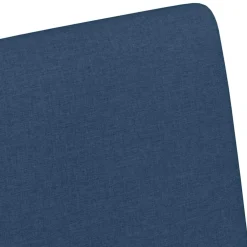 vidaXL Eetkamerstoelen met Wieltjes 2 st Stof Blauw 57 x 66 x 94 cm