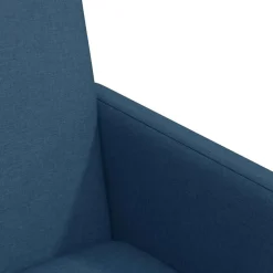 vidaXL Eetkamerstoelen met Wieltjes 2 st Stof Blauw 57 x 66 x 94 cm