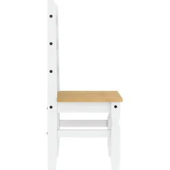 vidaXL Eetkamerstoelen 2 st Corona 42x47x107 cm grenenhout wit