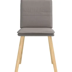 vidaXL Eetkamerstoelen 4 st draaibaar stof taupe