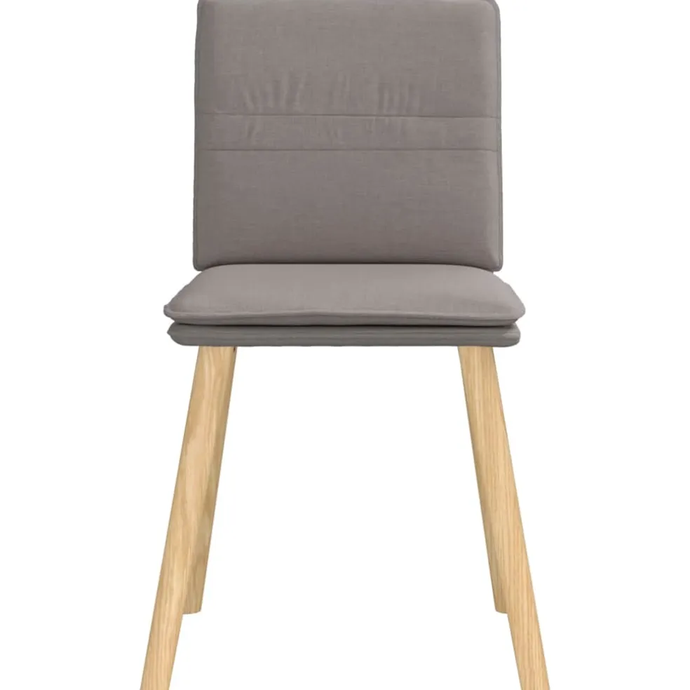 vidaXL Eetkamerstoelen 4 st draaibaar stof taupe