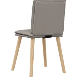 vidaXL Eetkamerstoelen 4 st draaibaar stof taupe