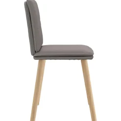 vidaXL Eetkamerstoelen 4 st draaibaar stof taupe