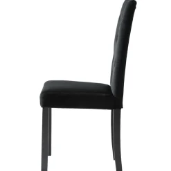 vidaXL Eetkamerstoelen 2 st fluweel zwart