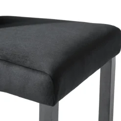 vidaXL Eetkamerstoelen 2 st fluweel zwart