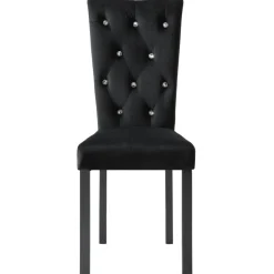 vidaXL Eetkamerstoelen 2 st fluweel zwart