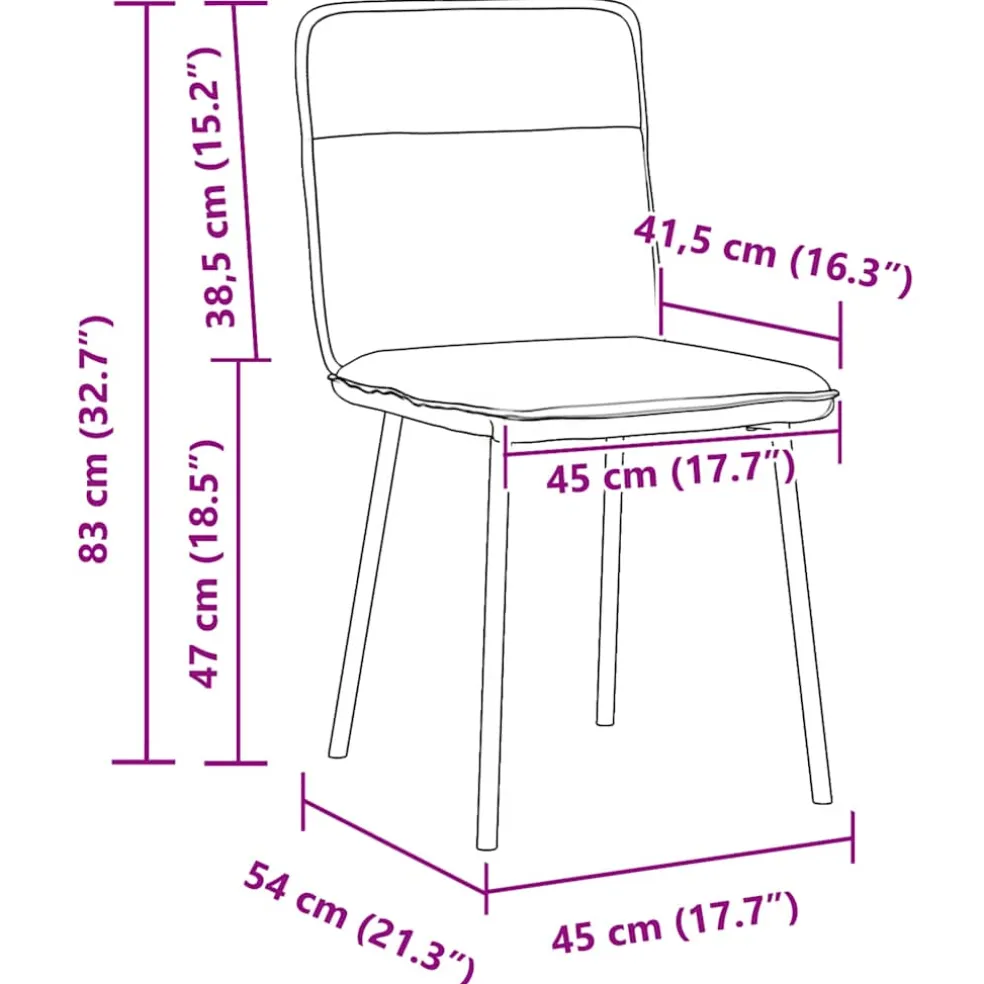 vidaXL Eetkamerstoelen 4 st fluweel zwart