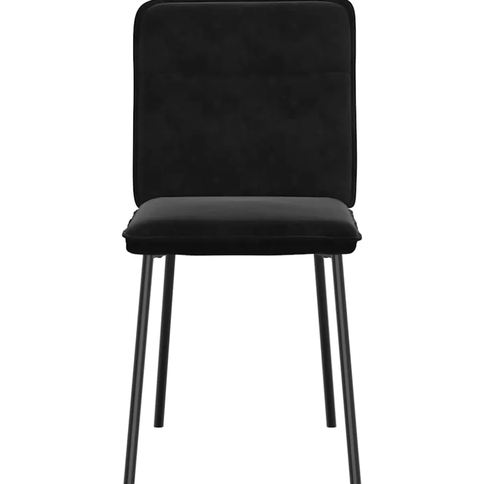 vidaXL Eetkamerstoelen 4 st fluweel zwart